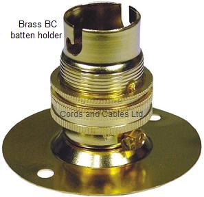 3.005 BC B22 BC Brass Batten Lamp holder
