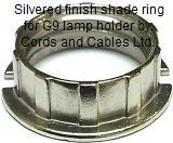 3.A66.G9.RING.7.5.NS Shade ring for G9 lampholder SILVERED