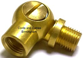 6.KJ.SN5A.RAW Brass knuckle joint 10mm. male to female centre screw - RAW