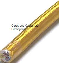 2183Y.75.BRAID.GLD (18) 3 x .75 Fibre braided cable CELTIC GOLD