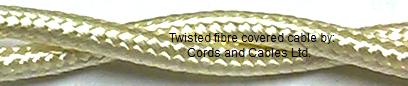 CAB.275.TWIST.IV Fiber Covered Twisted 2x.75 cable IVORY/CREAM