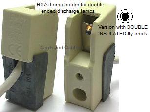 3.A01HP.RX7S.DI End piece DOUBLE INSULATED Lamp holder for double ended metal halide & soduim discharge lamps - PAIR