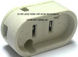 3.P35.ST GX16D PAR64/56 Lamp holder with screw wire terminals