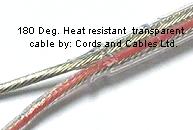 2192.5.T180.FEP.3.3.T 2 x .5 FLAT (TT) T180 FEP Heat resistant cable - Slim 3.3mm. TRANSPARENT