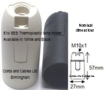 705. E14.KB.314A.W E14 SES lamp holder CLIP-IN dome WHITE